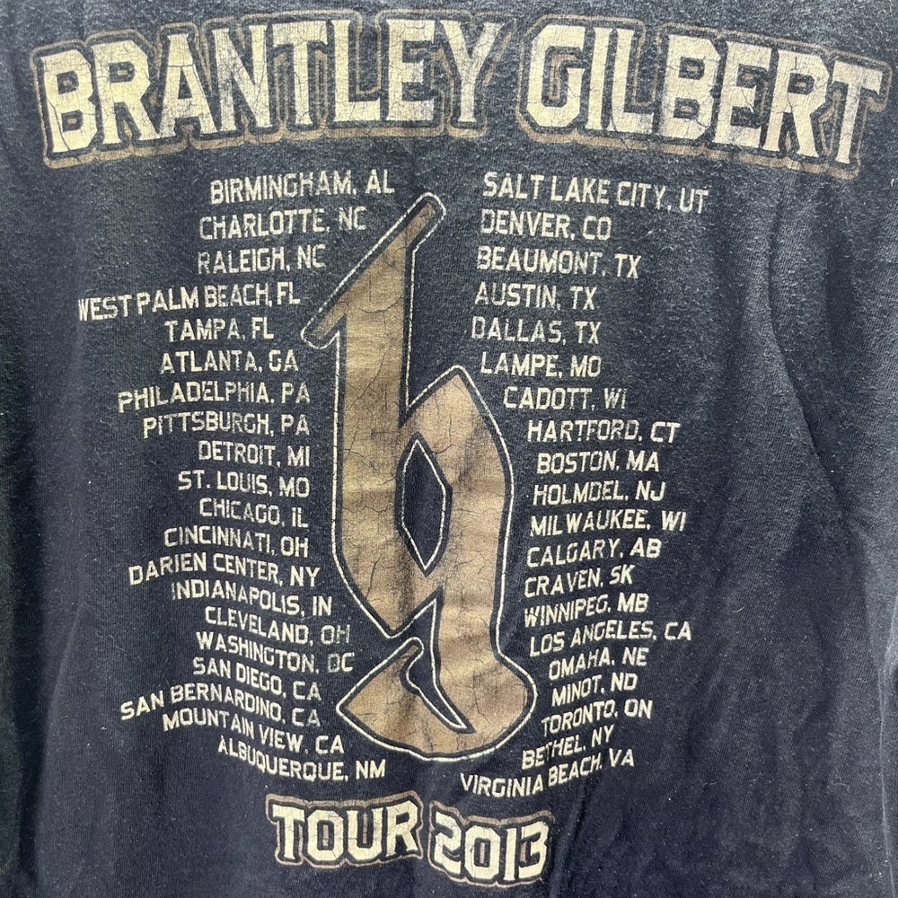 Brantley Gilbert‎ Let’s Ride Tour Tshirt Mens XL Anvil 2013 concert T 2483 - Picture 7 of 8